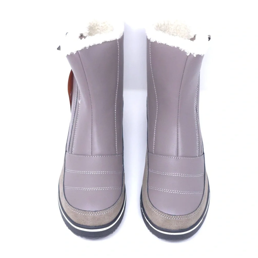 JBU by Jambu Women’s Snowbound Winter Boots Taupe Size 7 M Fleece Lined Zip - Picture 11 of 12